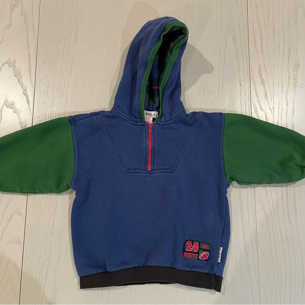 Vintage Gymboree 90s Colorblock Sporty 1/4 Zip Hoodie - Medium 2T 3T